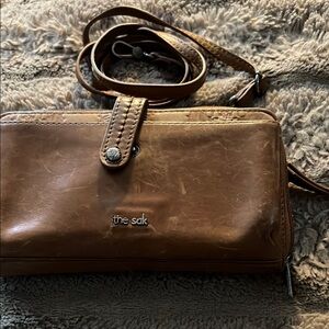 The Sak Tan Leather Crossbody Bag